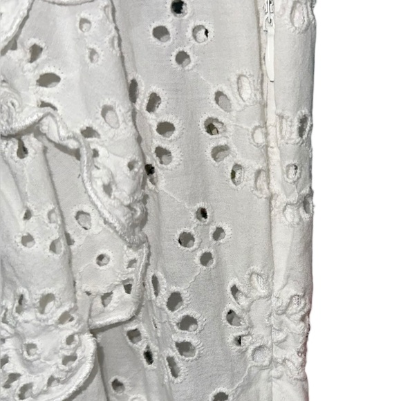 Zara White Ruffle Midi Dress - Picture 7 of 8